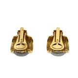 Texture & Style - Vintage Retro Gold Plated Two Tone Clip-On Earrings (VE447)