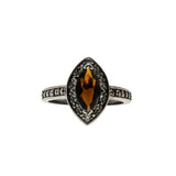 Marquise Sparkler - Vintage Silver Plate Crystal Cluster Ring (VR1013)