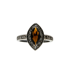 Marquise Sparkler - Vintage Silver Plate Crystal Cluster Ring ( VR1013)