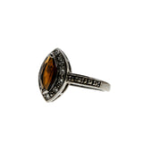 Marquise Sparkler - Vintage Silver Plate Crystal Cluster Ring (VR1013)