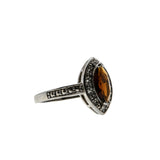 Marquise Sparkler - Vintage Silver Plate Crystal Cluster Ring (VR1013)