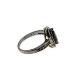 Marquise Sparkler - Vintage Silver Plate Crystal Cluster Ring (VR1013)
