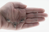Alaskan Nights - Vintage Sterling Silver Natural Black Alaskan Diamond Filigree Necklace (VN216)
