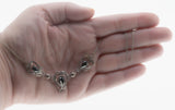 Alaskan Nights - Vintage Sterling Silver Natural Black Alaskan Diamond Filigree Necklace (VN216)