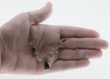 ECCO - Vintage Sterling Silver Natural Black Alaskan Diamond Filigree Necklace (VN217)