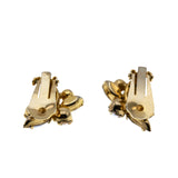 Dazzle Days - Vintage Gold Plated Austrian Swarovski Aurora Borealis Crystal Rhinestone Clip-On Earrings (VE451)