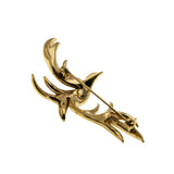 Attwood & Sawyer- Vintage Signed A&S Welch 22K Gold Plated Austrian Swarovski Crystal Rhinestone Enamel Bird Of Paradise Brooch (VBR288)
