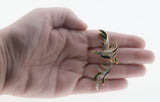 Attwood & Sawyer- Vintage Signed A&S Welch 22K Gold Plated Austrian Swarovski Crystal Rhinestone Enamel Bird Of Paradise Brooch (VBR288)