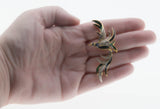 Attwood & Sawyer- Vintage Signed A&S Welch 22K Gold Plated Austrian Swarovski Crystal Rhinestone Enamel Bird Of Paradise Brooch (VBR288)