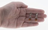 Sunshine Of My Life - Vintage Sterling Silver Natural Baltic Amber Dangly Earrings (VE455)