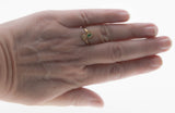 Toi Et Moi - Victorian Signed 'ASH BROS' 14K Gold Natural Old Mine Cut Diamond & Natural Emerald Bypass Ring (VICR177)