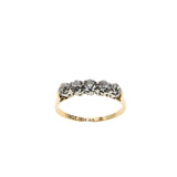 Exquisite - Edwardian English 18K Gold Platinum Natural 'Old Mine Cut' Diamond Ring (EDR082)