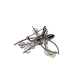 Dazzling Blossom - Vintage Rhodium Plated Aurora Borealis Crystal Flower Brooch (VBR292)