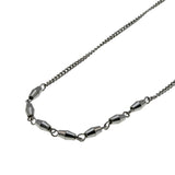 Sleek & Versatile - Vintage Silver Tone Fancy Link Chain Necklace (VN221)