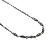 Sleek & Versatile - Vintage Silver Tone Fancy Link Chain Necklace (VN221)