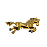Bucking Stallion - Vintage Signed 'BUTLER' Gold Plated Austrian Swarovski Crystal Rhinestone Horse Brooch (VBR294)