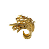 Elegance & Sophistication- Vintage Signed 'MONET' Gold Plated Feather Tail Brooch (VBR296)