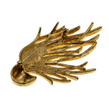 Elegance & Sophistication- Vintage Signed 'MONET' Gold Plated Feather Tail Brooch (VBR296)