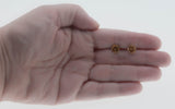 Petite Roses - Vintage 14K Gold Rose Flower Stud Earrings (VE462)