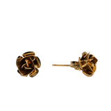 Petite Roses - Vintage 14K Gold Rose Flower Stud Earrings (VE462)