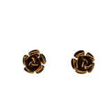 Petite Roses - Vintage 14K Gold Rose Flower Stud Earrings (VE462)