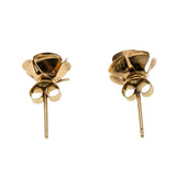 Petite Roses - Vintage 14K Gold Rose Flower Stud Earrings (VE462)