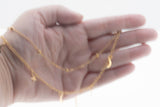 Night Sky - Estate Gold plated Moon & Star Double Chain Fashion Necklace (EN052)
