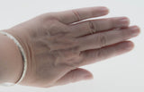 Silvery Adornment - Vintage Mexican Sterling Silver Engraved Floral Bangle Bracelet (VB123)