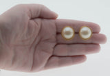 Pearl Girl - Vintage Gold Plated Mabé Pearl (Simulated) Stud Earrings (VE465)