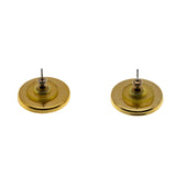 Pearl Girl - Vintage Gold Plated Mabé Pearl (Simulated) Stud Earrings (VE465)
