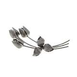 Tulip Fever - Vintage Signed 'Bond Boyd' Sterling Silver Tulip Flower Bouquet Brooch  (VBR298)