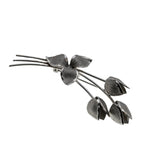 Tulip Fever - Vintage Signed 'Bond Boyd' Sterling Silver Tulip Flower Bouquet Brooch  (VBR298)