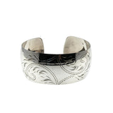 Cuff Me - Vintage Signed 'Smith & Bond' Sterling Silver Engraved Cuff Bracelet (VB125)