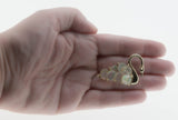 Swan Lake - Vintage Gold Plated Genuine Mother Of Pearl Swan Brooch (VBR300)