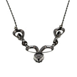 Sleek & Versatile - Vintage Sterling Silver Signed 'TITAN' Natural Black Alaskan Diamond Necklace (VN223)