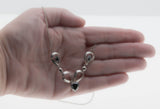 Sleek & Versatile - Vintage Sterling Silver Signed 'TITAN' Natural Black Alaskan Diamond Necklace (VN223)
