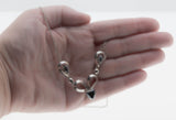 Sleek & Versatile - Vintage Sterling Silver Signed 'TITAN' Natural Black Alaskan Diamond Necklace (VN223)