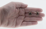 Diamonds & Lace - Vintage 'Titan' Sterling Silver Natural Black Alaskan Diamond Stud Earrings (VE472)