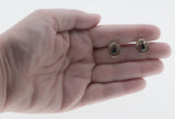 Diamonds & Lace - Vintage 'Titan' Sterling Silver Natural Black Alaskan Diamond Stud Earrings (VE472)