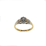 Deco Dream - Art Deco English 18K Gold Platinum Natural Diamond Engagement Ring (ADR285)