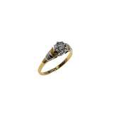 Deco Dream - Art Deco English 18K Gold Platinum Natural Diamond Engagement Ring (ADR285)
