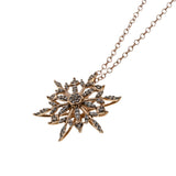 Let It Snow, Let It Snow, Let It Snow ! - Vintage 10K Rose Gold Natural Diamond Snowflake Pendant (VP247)