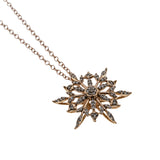 Let It Snow, Let It Snow, Let It Snow ! - Vintage 10K Rose Gold Natural Diamond Snowflake Pendant (VP247)