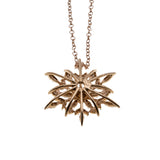 Let It Snow, Let It Snow, Let It Snow ! - Vintage 10K Rose Gold Natural Diamond Snowflake Pendant (VP247)