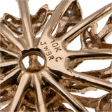 Let It Snow, Let It Snow, Let It Snow ! - Vintage 10K Rose Gold Natural Diamond Snowflake Pendant (VP247)