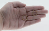 Two Tone Must Haves - Vintage 10K Yellow & White Gold Creole Hoop Earrings (VE475)