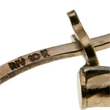 Two Tone Must Haves - Vintage 10K Yellow & White Gold Creole Hoop Earrings (VE475)