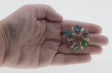 Pastel Wreathe - Vintage Rhodium Plated Austrian Aurora Borealis Crystal Rhinestone Floral Wreathe Brooch (VBR305)
