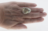 Lustrous Artistry - Estate Sterling Silver Baroque Pearl & Cubic Zirconia Ring (ER378)