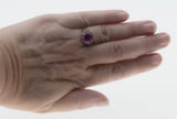 Pretty In Pink - Estate Edwardian Revival Sterling Silver Lab Created Pink Sapphire Filigree Ring (ER379)